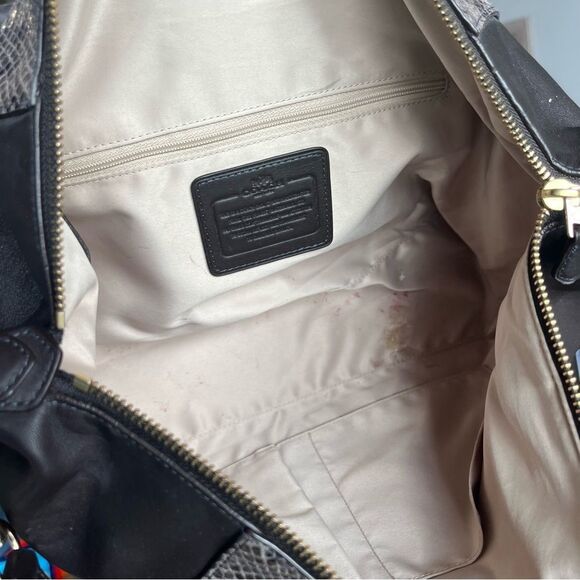 MICHAEL KORS Black Leather Jet Set Voyager Hamilton Harper Tote Laptop Work Bag - Picture 14 of 15